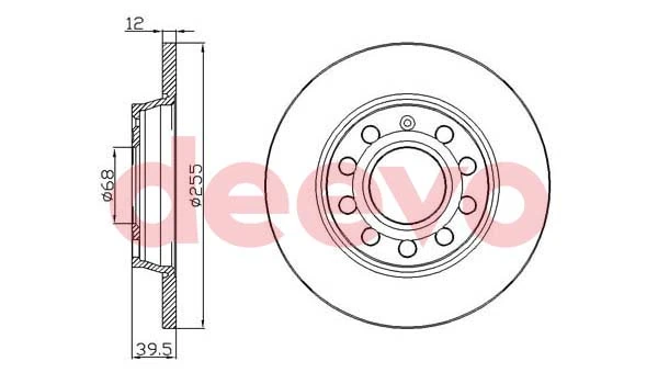 DEEVO Bremsscheibe - BD13860 - TothCarparts