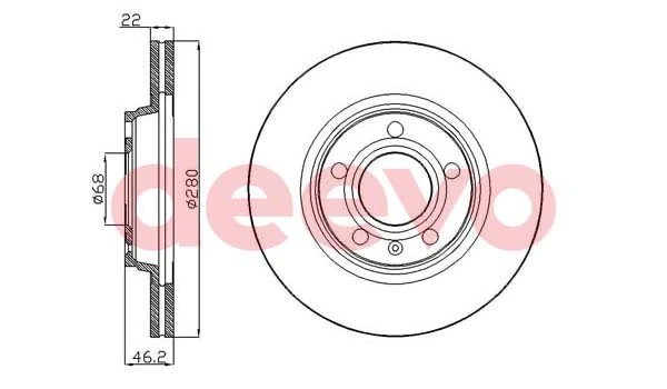 DEEVO Bremsscheibe - BD33580 - TothCarparts