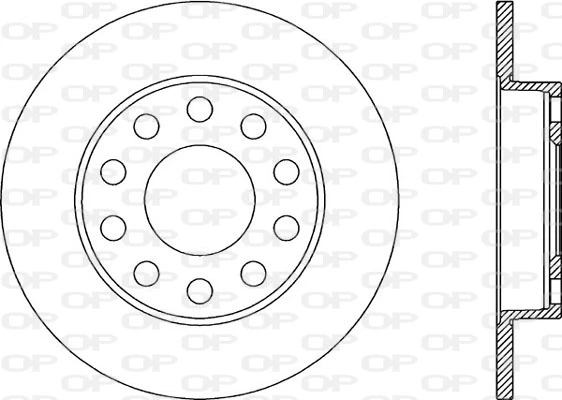 OPEN PARTS Bremsscheibe - BDR1939.10 - TothCarparts