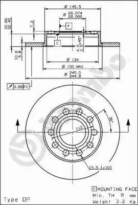 BRECO Bremsscheibe - BV 7630 - TothCarparts
