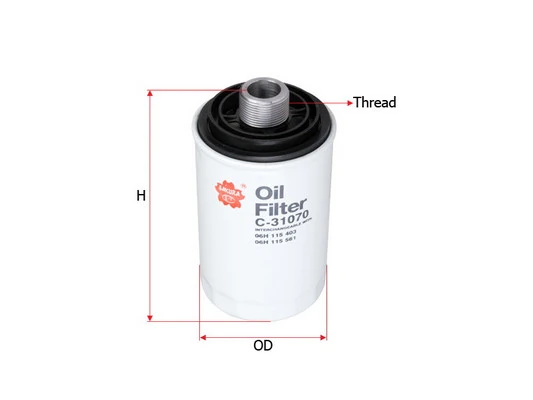 SAKURA Automotive Ölfilter - C-31070 - TothCarparts