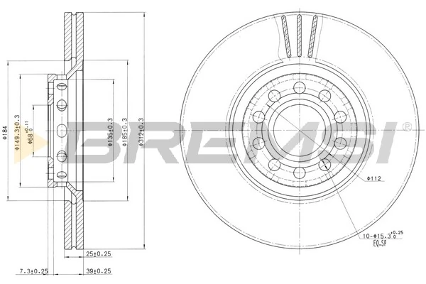 BREMSI Bremsscheibe - CD7707V - TothCarparts
