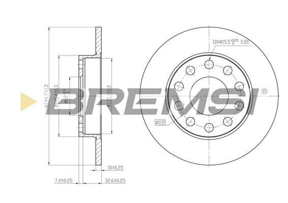 BREMSI Bremsscheibe - CD7709S - TothCarparts