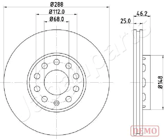 JAPANPARTS Bremsscheibe - DI-0910C - TothCarparts