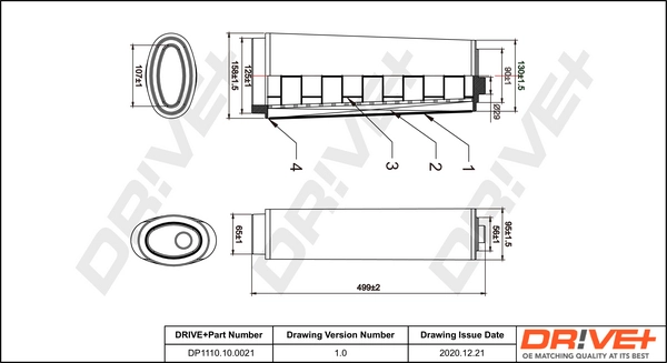 Dr!ve+ Luftfilter - DP1110.10.0021 - TothCarparts