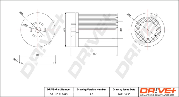 Dr!ve+ Ölfilter - DP1110.11.0025 - TothCarparts
