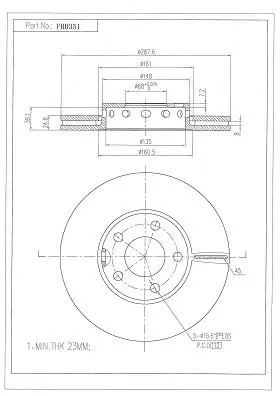 FI.BA Bremsscheibe - FBD351 - TothCarparts