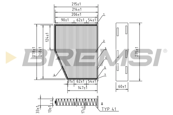 BREMSI Filter, Innenraumluft - FC0190 - TothCarparts