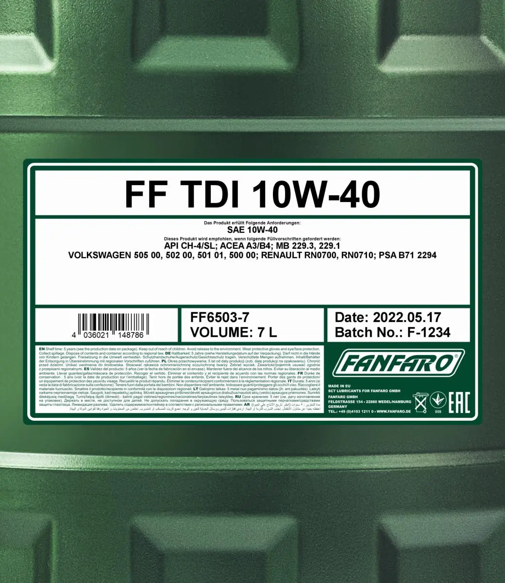 SCT - MANNOL Motoröl - FF6503-7 - TothCarparts