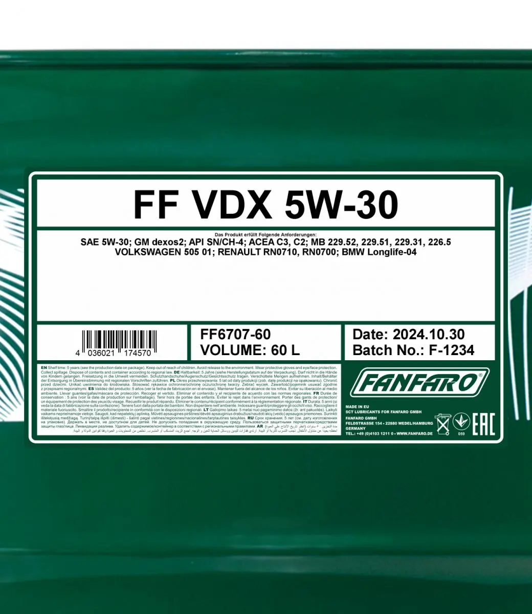 SCT - MANNOL Motoröl - FF6707-60 - TothCarparts