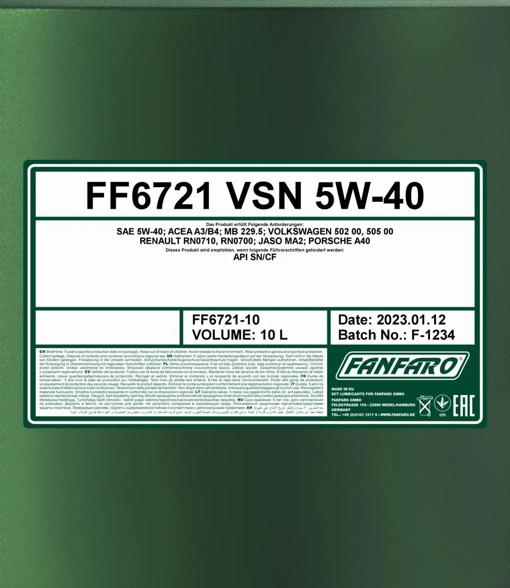 SCT - MANNOL Motoröl - FF6721-10 - TothCarparts