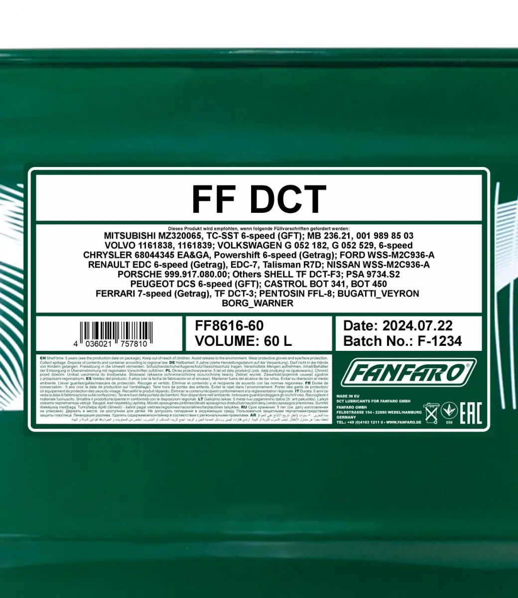 SCT - MANNOL Automatikgetriebeöl - FF8616-60 - TothCarparts