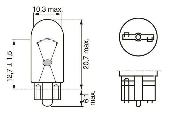 BOSCH Glühlampe, Park-/Positionsleuchte - 1 987 301 052 - TothCarparts