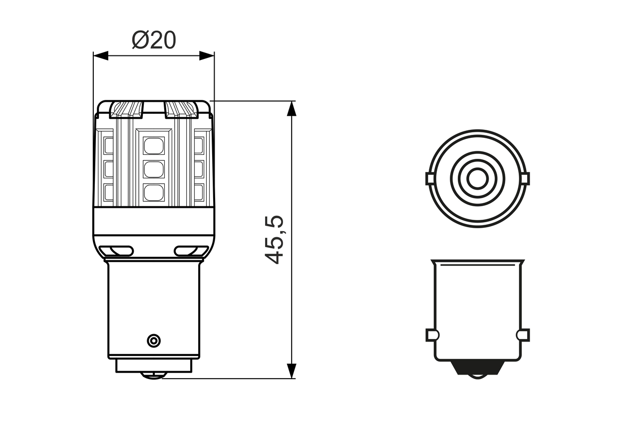 BOSCH Glühlampe, Blinkleuchte - 1 987 301 520 - TothCarparts