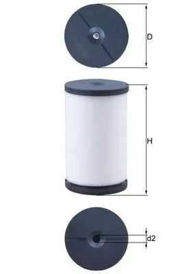 MAHLE Hydraulikfilter, Automatikgetriebe - HX 191 - TothCarparts