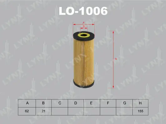 LYNXAUTO Ölfilter - LO-1006 - TothCarparts