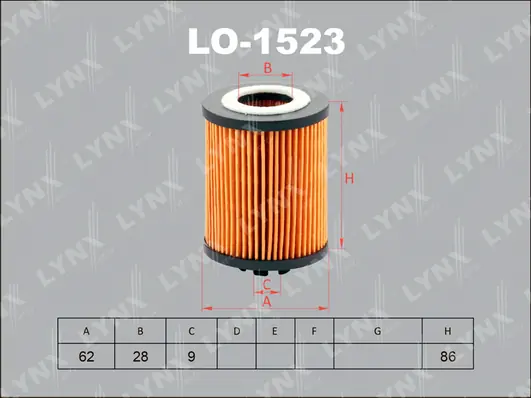 LYNXAUTO Ölfilter - LO-1523 - TothCarparts