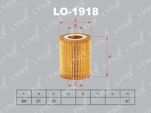 LYNXAUTO Ölfilter - LO-1918 - TothCarparts