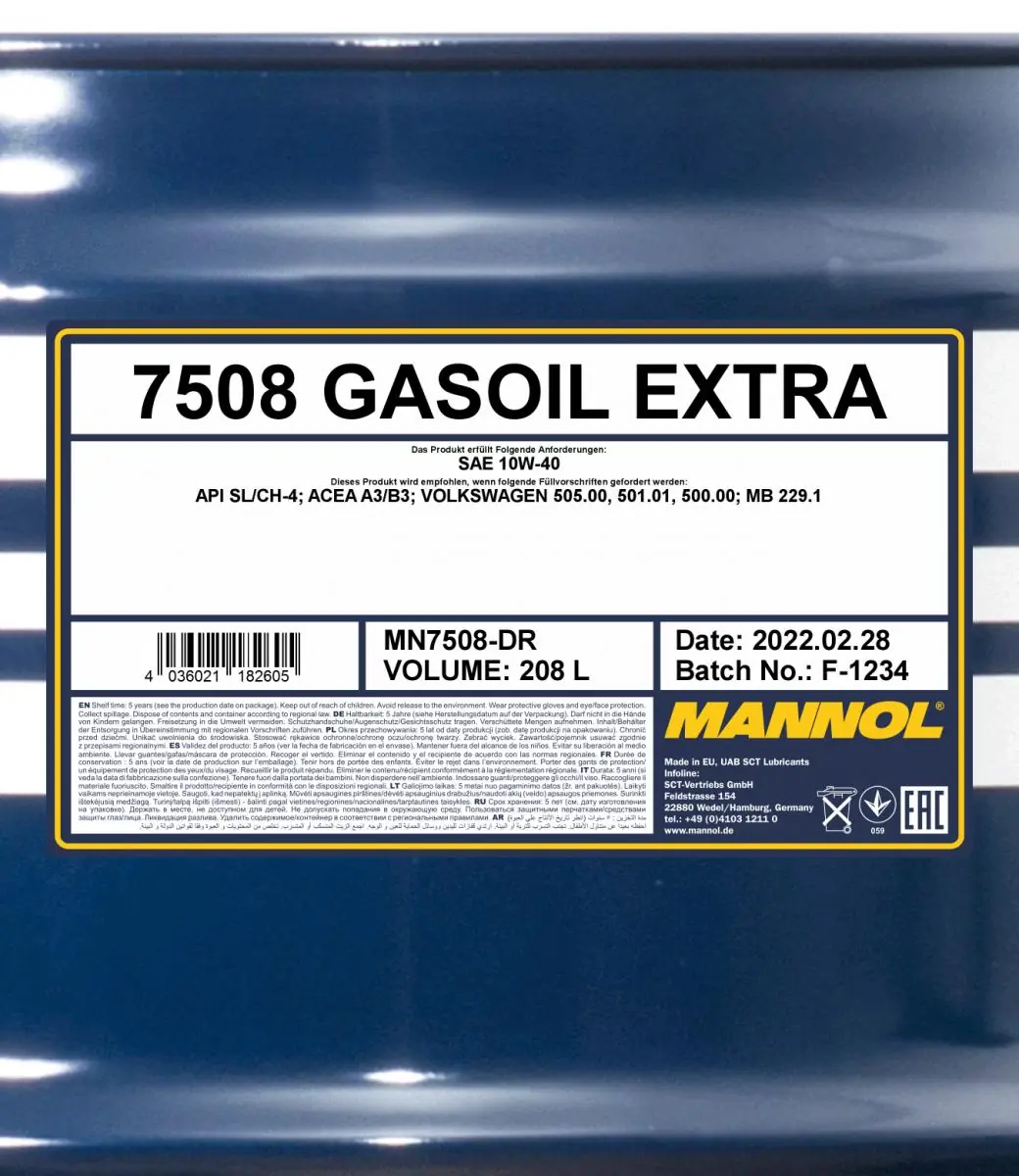 SCT - MANNOL Motoröl - MN7508-DR - TothCarparts