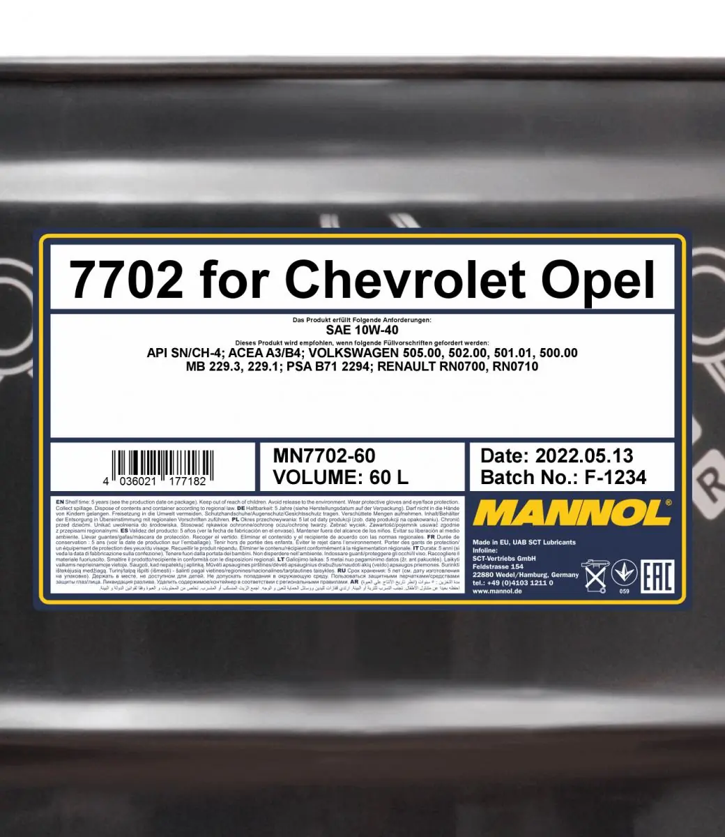 SCT - MANNOL Motoröl - MN7702-60 - TothCarparts