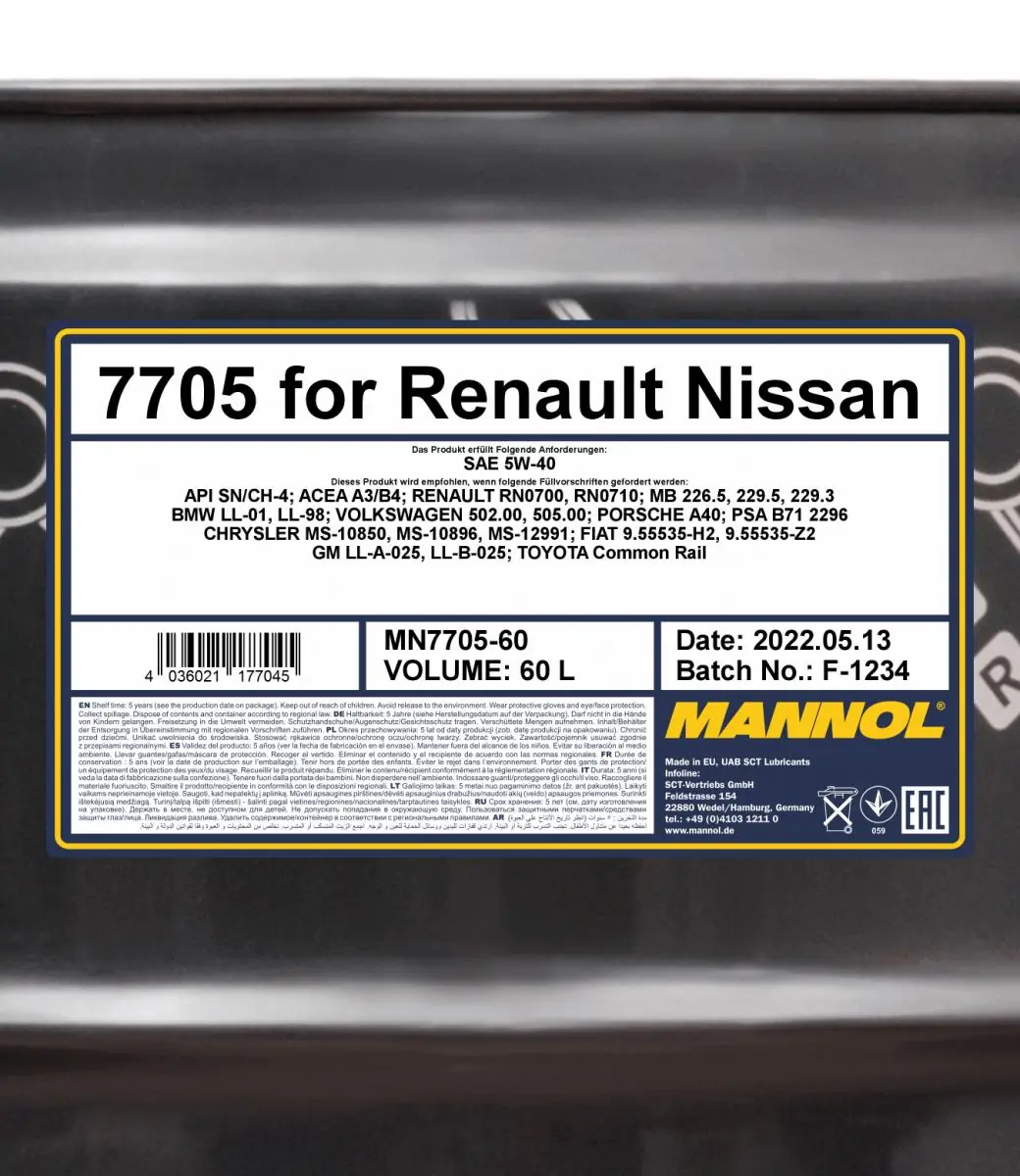 SCT - MANNOL Motoröl - MN7705-60 - TothCarparts