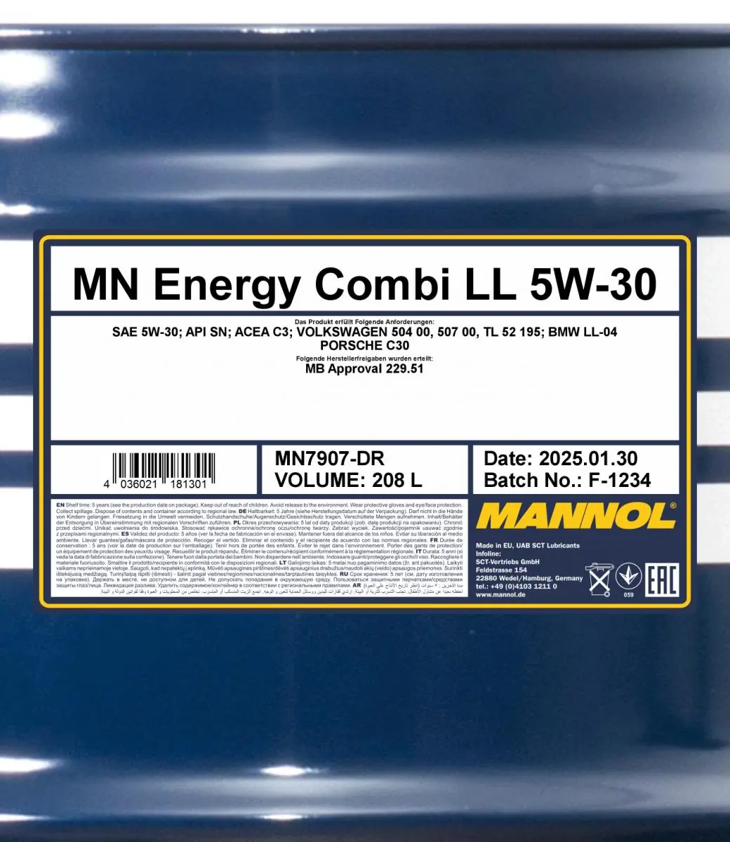 SCT - MANNOL Motoröl - MN7907-DR - TothCarparts