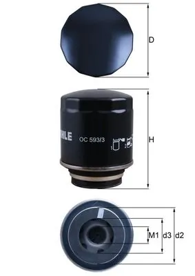 KNECHT Ölfilter - OC 593/3 - TothCarparts