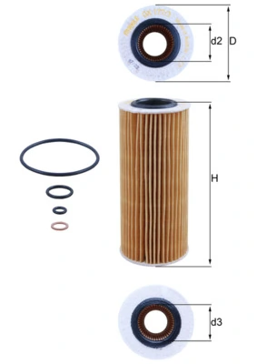 MAHLE Ölfilter - OX 177/3D - TothCarparts