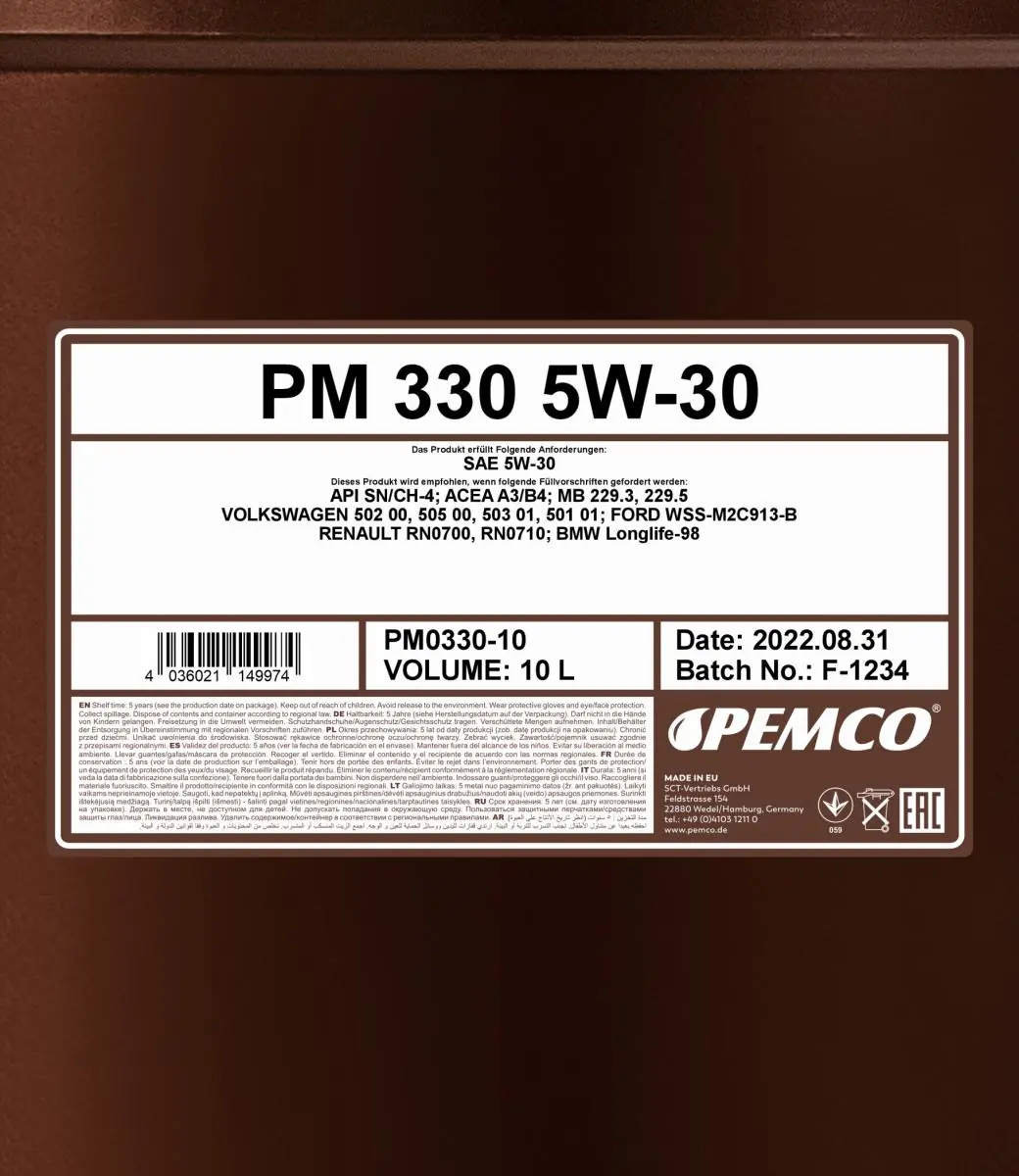 SCT - MANNOL Motoröl - PM0330-10 - TothCarparts