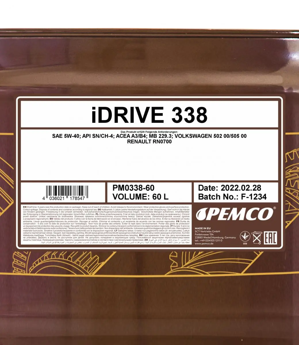 SCT - MANNOL Motoröl - PM0338-60 - TothCarparts