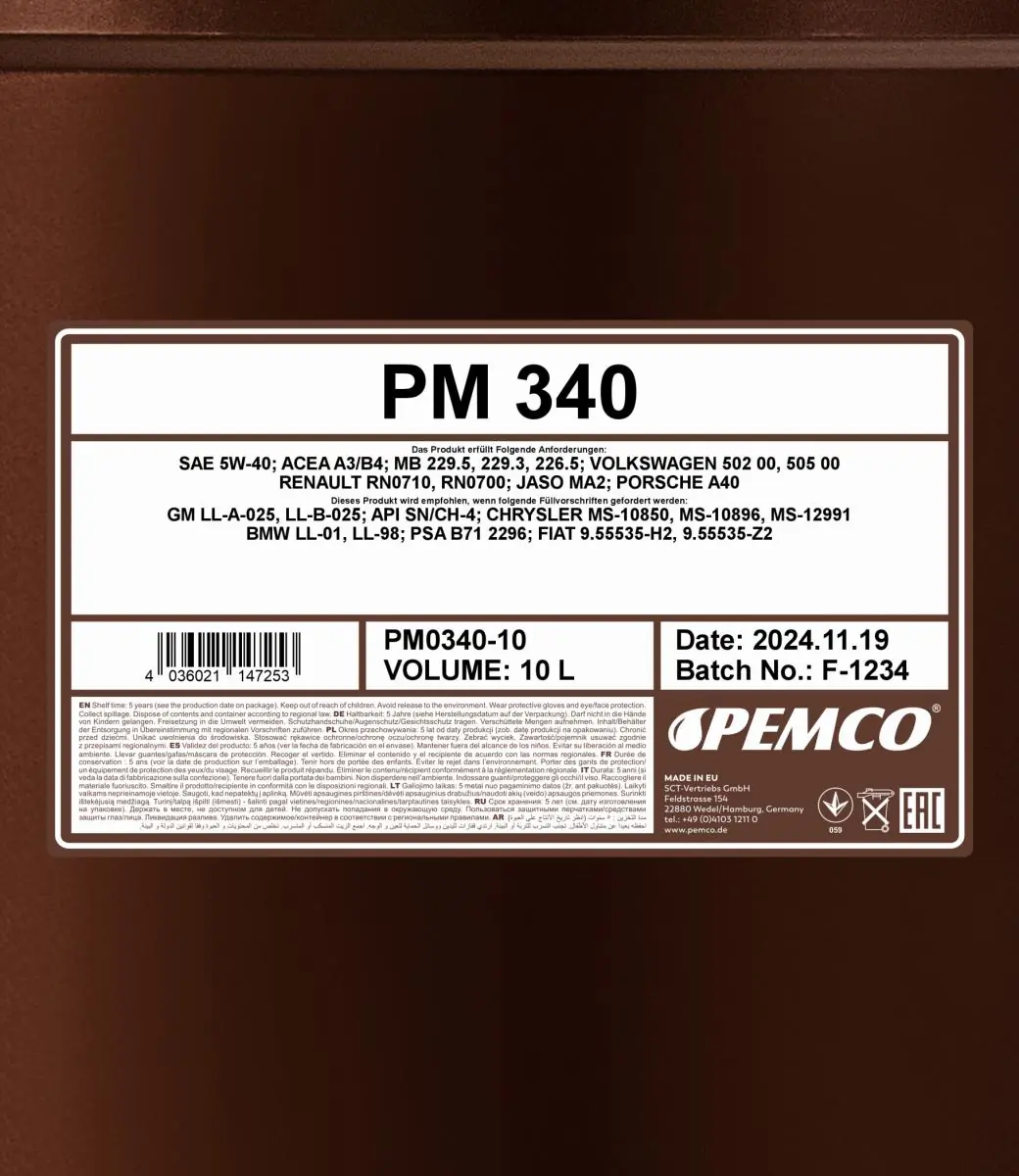 SCT - MANNOL Motoröl - PM0340-10 - TothCarparts