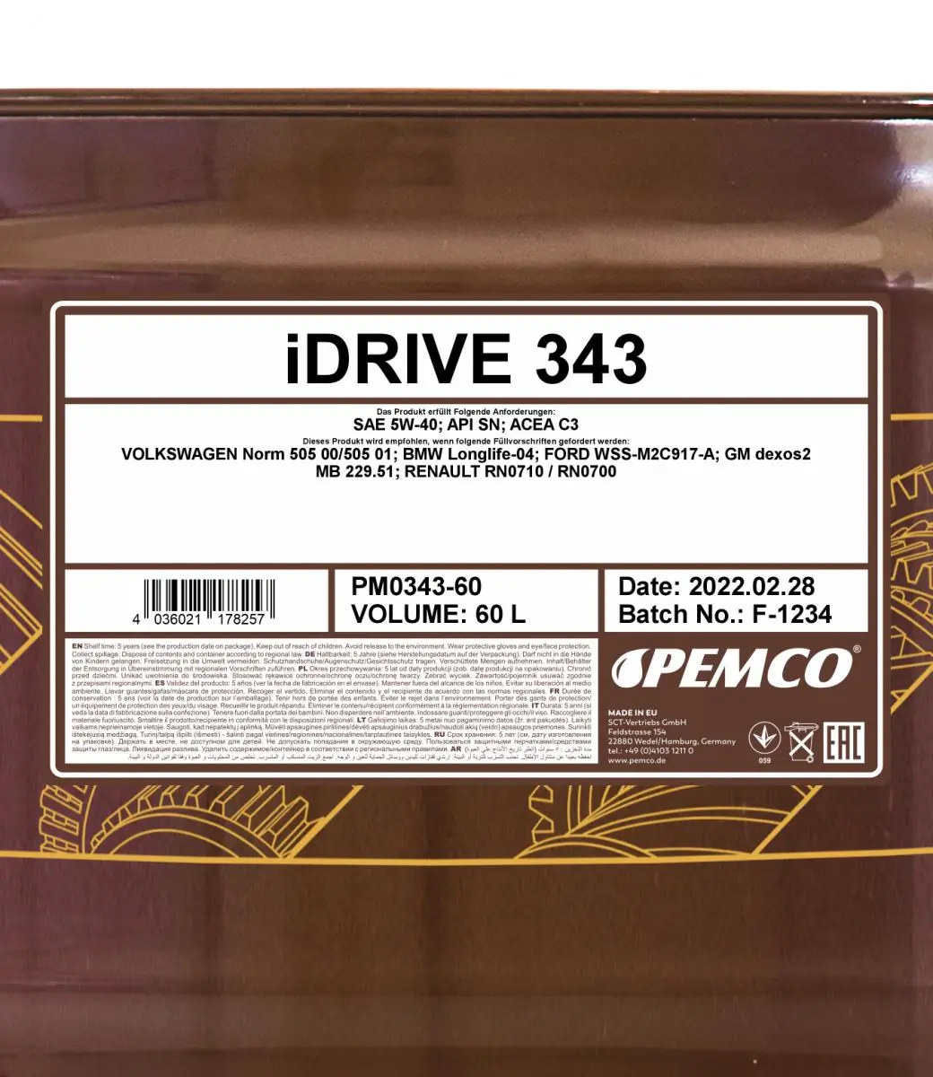 SCT - MANNOL Motoröl - PM0343-60 - TothCarparts