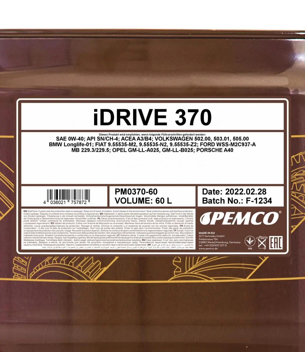 SCT - MANNOL Motoröl - PM0370-60 - TothCarparts