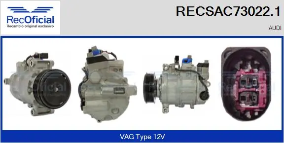 RECOFICIAL Kompressor, Klimaanlage - RECSAC73022.1 - TothCarparts
