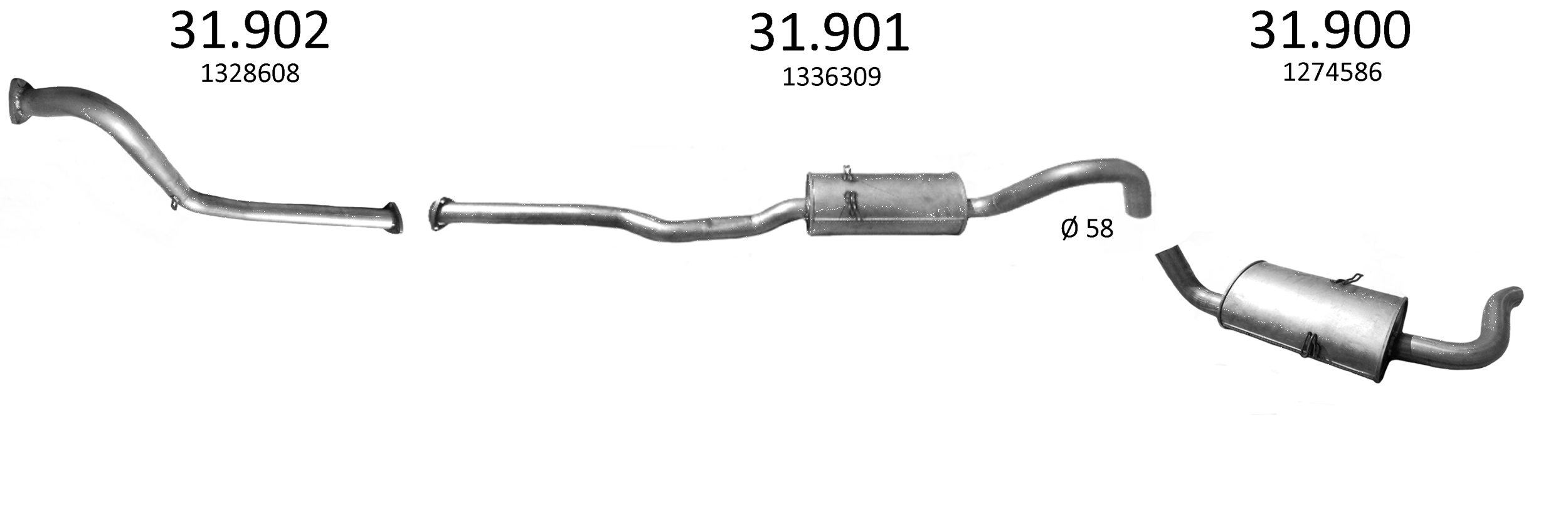 EDEX Abgasanlage - 3074 - TothCarparts