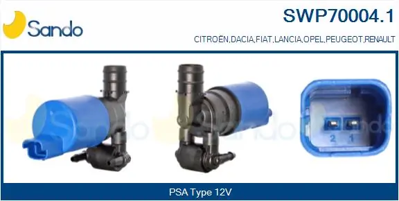 SANDO Waschwasserpumpe, Scheibenreinigung - SWP70004.1 - TothCarparts