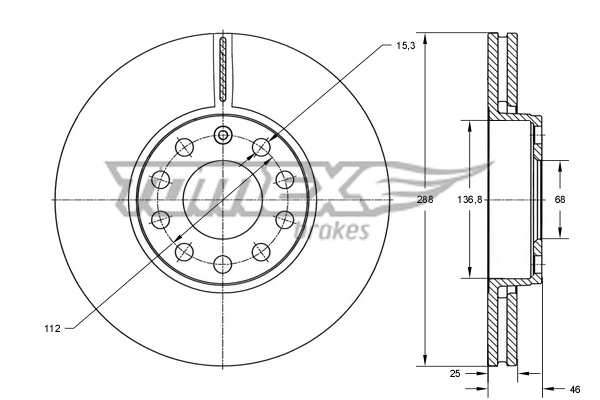 TOMEX Brakes Bremsscheibe - TX 70-14 - TothCarparts