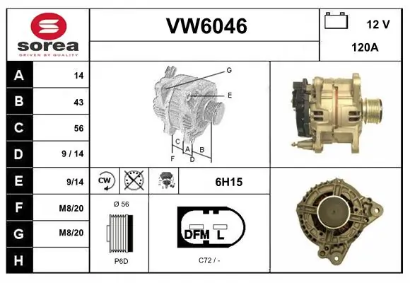 SERA Generator - VW6046 - TothCarparts