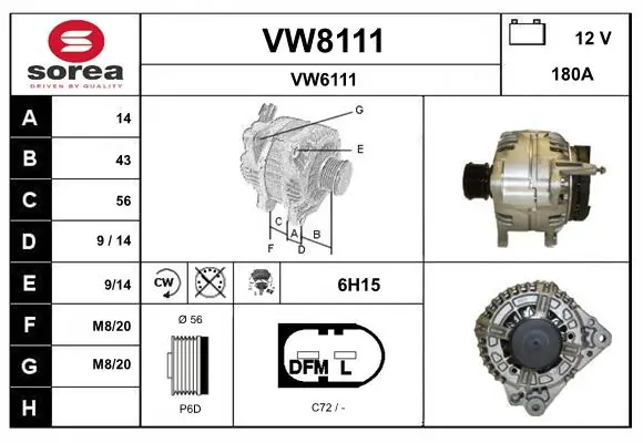SNRA Generator - VW8111 - TothCarparts