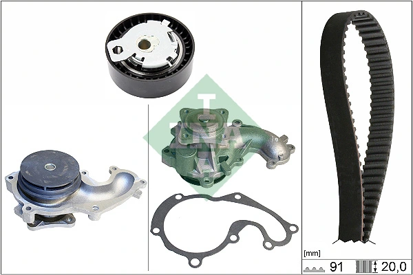 WILMINK GROUP Vízpumpa + fogasszíj készlet - WG2136862 - TothCarparts