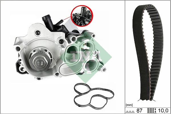 WILMINK GROUP Vízpumpa + fogasszíj készlet - WG2136866 - TothCarparts
