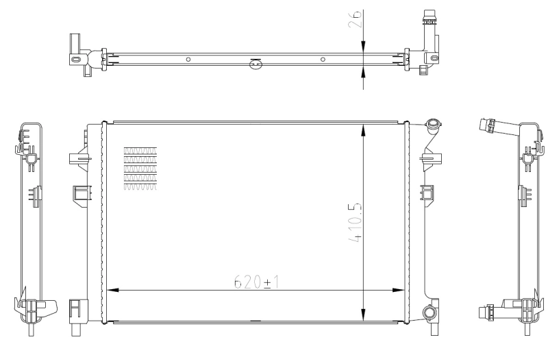 WILMINK GROUP hűtő, motorhűtés - WG2161894 - TothCarparts