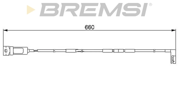BREMSI figyelmezető kontaktus, fékbetétkopás - WI0521 - TothCarparts