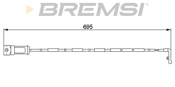 BREMSI figyelmezető kontaktus, fékbetétkopás - WI0527 - TothCarparts
