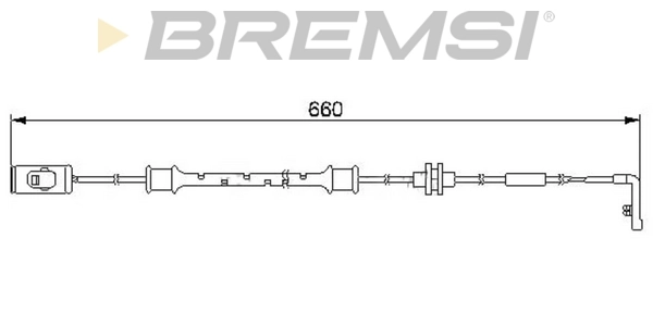 BREMSI figyelmezető kontaktus, fékbetétkopás - WI0559 - TothCarparts