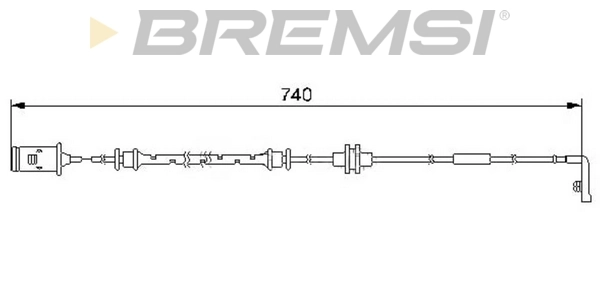 BREMSI figyelmezető kontaktus, fékbetétkopás - WI0583 - TothCarparts