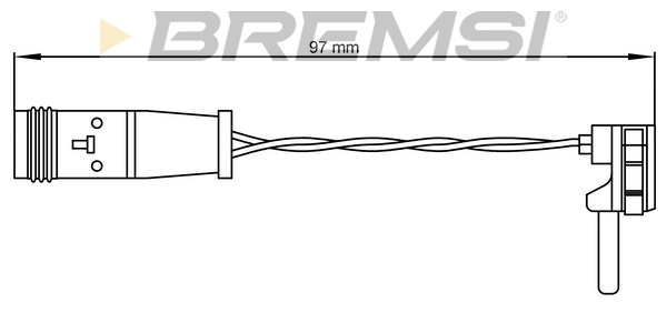 BREMSI figyelmezető kontaktus, fékbetétkopás - WI0590 - TothCarparts