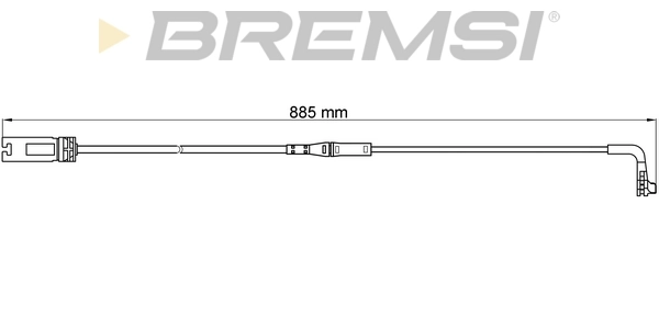 BREMSI figyelmezető kontaktus, fékbetétkopás - WI0603 - TothCarparts