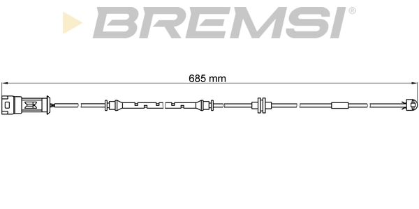 BREMSI figyelmezető kontaktus, fékbetétkopás - WI0604 - TothCarparts