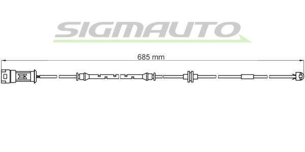 SIGMAUTO figyelmezető kontaktus, fékbetétkopás - WI0604 - TothCarparts